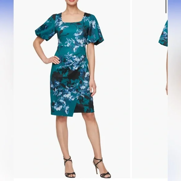 Alex Evenings Ruched Ruffle Sheath Dress - Picture 1 of 4